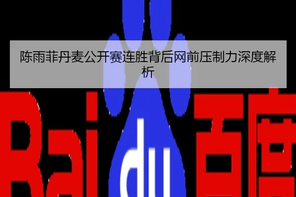 陈雨菲丹麦公开赛连胜背后网前压制力深度解析